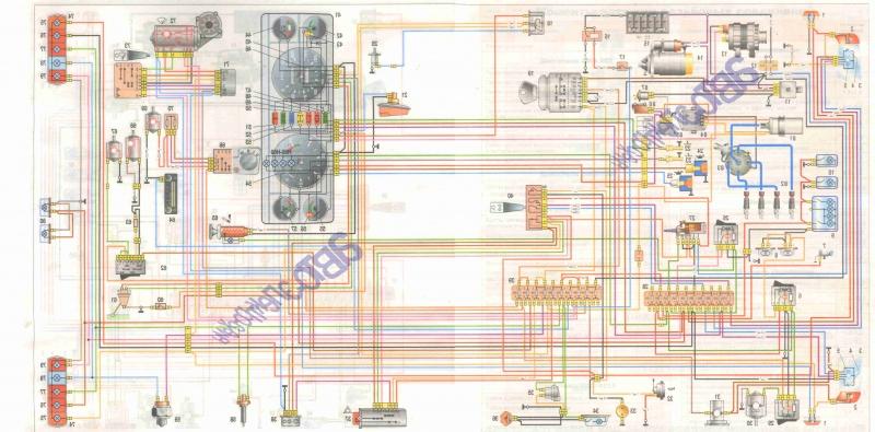 Схема электрооборудования ГАЗ-3302, -2705 с двигателями ЗМЗ-402,...