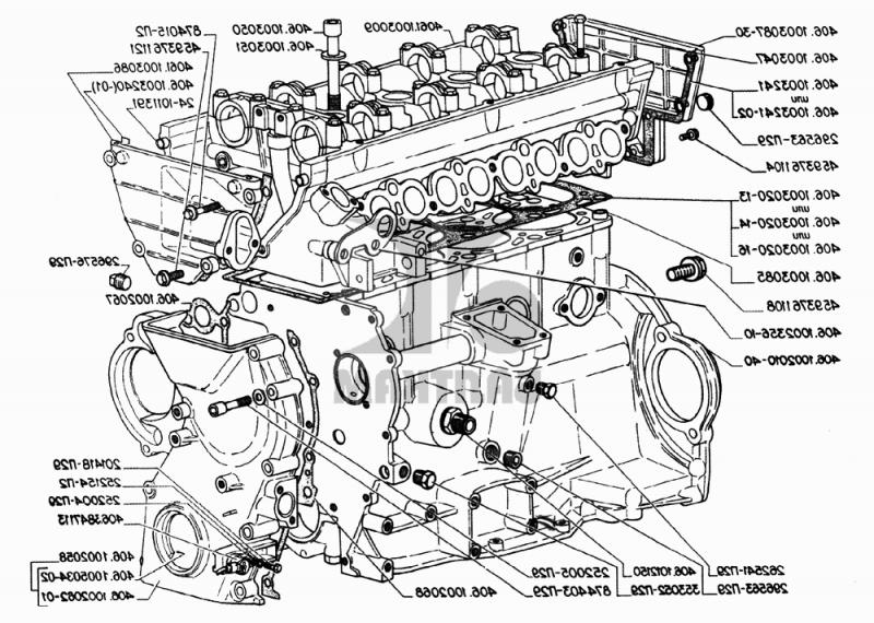 ГАЗ 2705 (ГАЗель дв. ЗМЗ-402) Блок и головка цилиндров, датчик