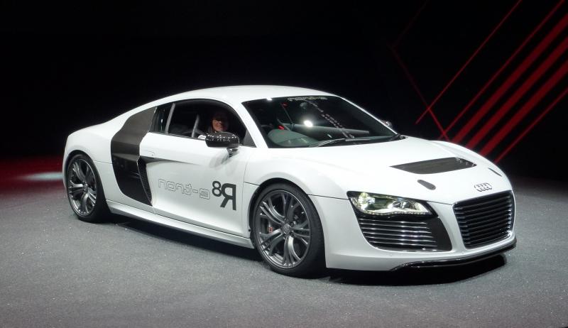 Audi R8 e-tron prototype at the 2011 Frankfurt Motor Show.