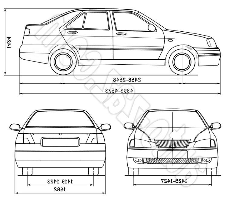 Габаритные размеры Chery Amulet