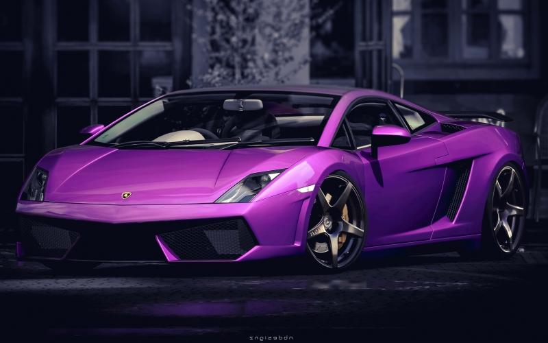 Purple Lamborghini Gallardo