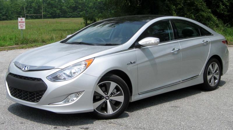 The Hyundai Sonata Hybrid uses a lightweight lithium polymer...
