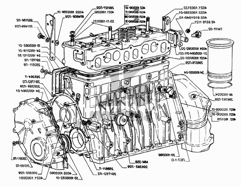 ГАЗ 2705 (ГАЗель дв. ЗМЗ-402) Блок и головка цилиндров, датчик